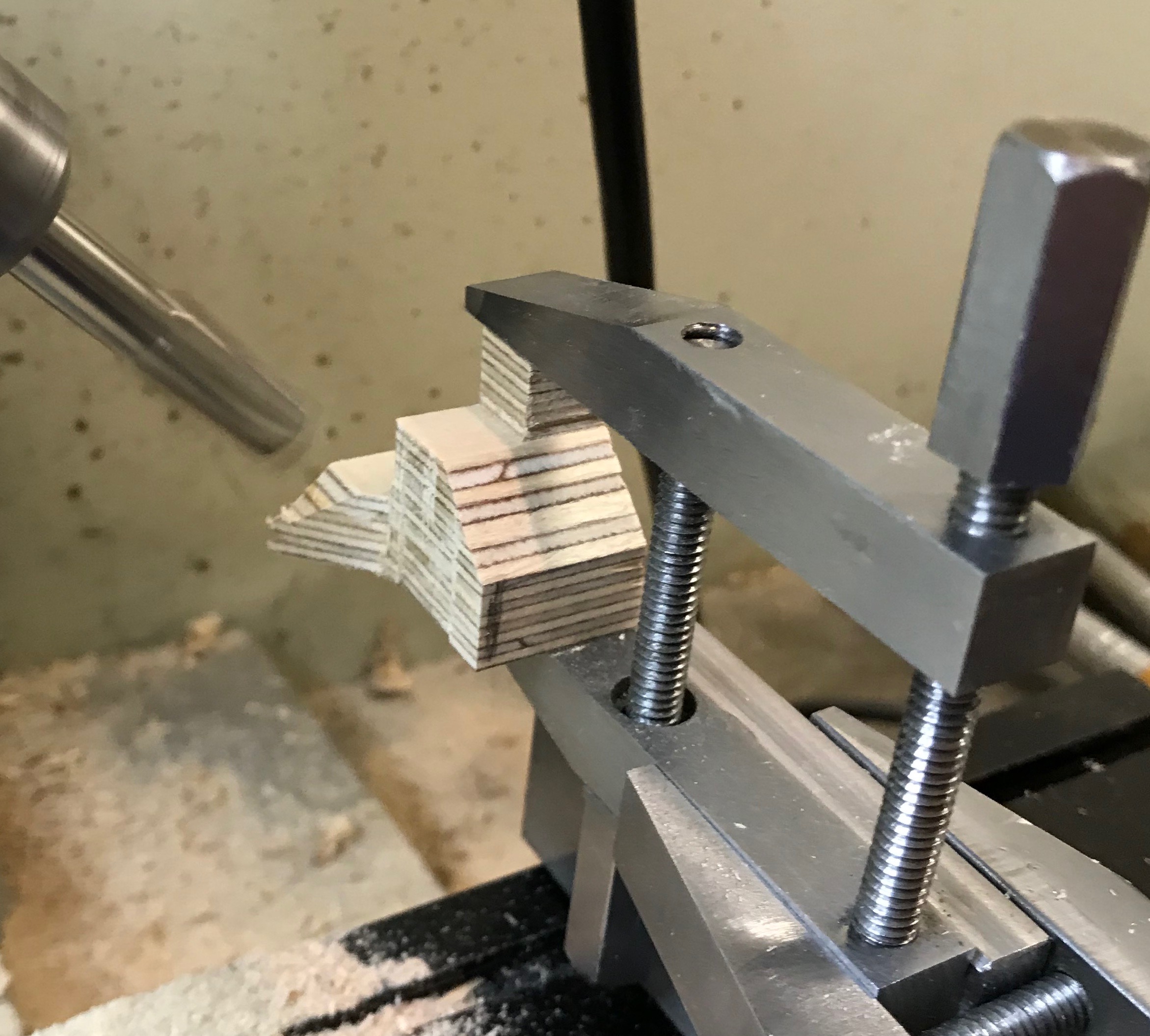 Cutting angled point on cube